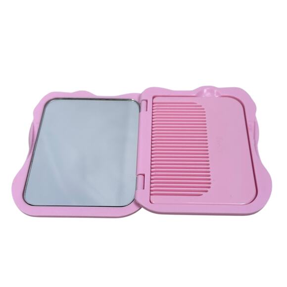 Vintage Sanrio Hello Kitty Compact Mirror w/ Comb Teddy Bare Pink 2006 Y2K Rare - Picture 3 of 6